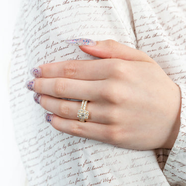 Luminesce Lab Grown Diamond 1.5Ct Bridal Set in Halo Design set in 14ct Yellow Gold