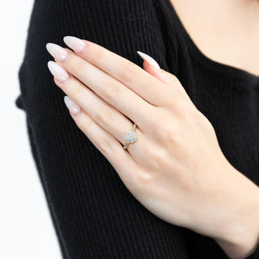 Luminesce Lab Grown 1/4 Carat Heart Diamond Ring in 9ct Yellow Gold