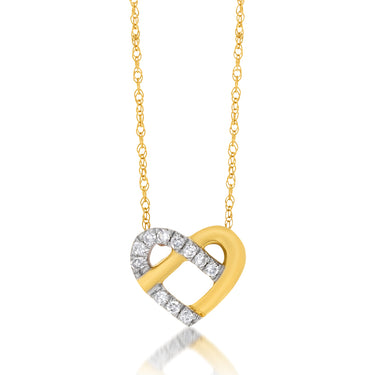 Luminesce Lab Grown Diamond Heart Pendant in 9ct Yellow Gold with Chain