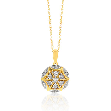 Luminesce Lab Grown Diamond Pendant in 9ct Yellow Gold