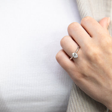 Luminesce Lab Grown 1 Carat Diamond Oval Solitaire Ring set in 14ct White Gold