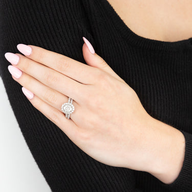 Luminesce Lab Grown Diamond 1.2CT Bridal Set in Oval Design 10ct White Gold