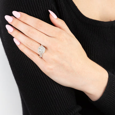 Luminesce Lab Grown Diamond 1.2CT Bridal Set in Cushion Design 10ct Yellow Gold