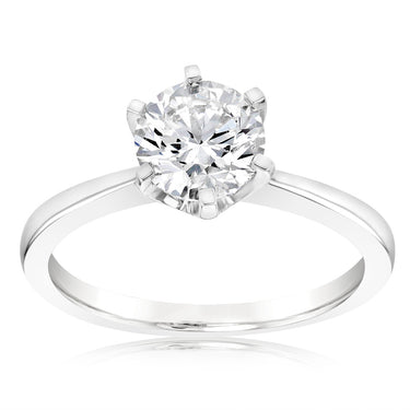 Certified Luminesce Lab Grown 1.5 Carat Solitaire Engagement Ring in 18ct White Gold