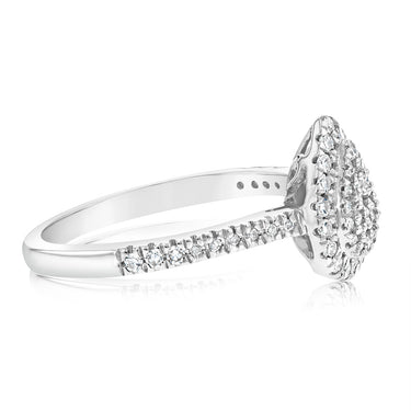 Luminesce Lab Grown 1/4 Carat Diamond Silver Ring with 59 Diamonds