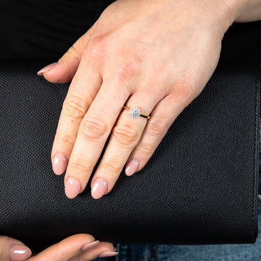 Luminesce Lab Grown 18ct Yellow Gold 0.30 Carat Diamond Solitaire Ring with Centre Diamond 0.25 Carat