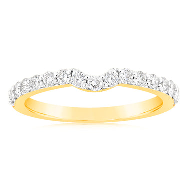 Luminesce Lab Grown 40pt Diamond Eternity Curve in 18ct Yellow Gold