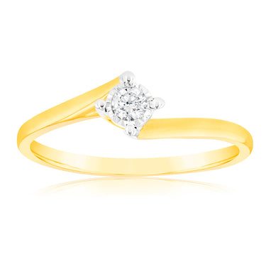 Luminesce Lab Grown Diamond Engagement Ring in 9ct Yellow Gold