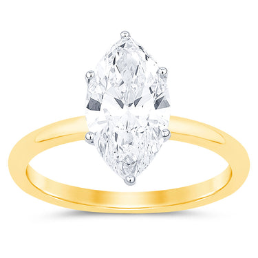 Luminesce Lab Grown 2 Carat Solitaire Ring in 18ct Yellow Gold