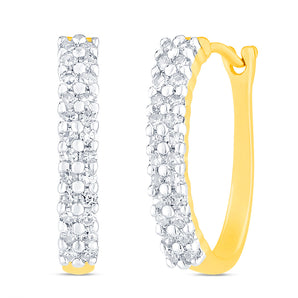 Luminesce Lab Grown 1/3 Carat Diamond Hoop Earrings in 9ct Yellow Gold