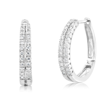 Luminesce Lab Grown 1/2 Carat Diamond Hoop Earrings in 9ct White Gold
