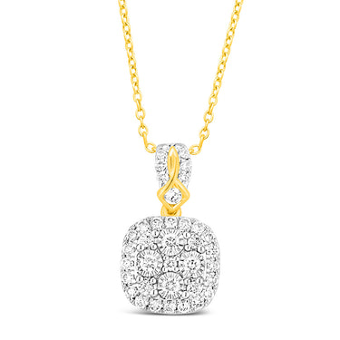 Luminesce Lab Grown 9ct Yellow Gold 1/2 Carat Diamond Pendant with Chain