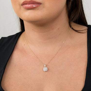 Luminesce Lab Grown 9ct Yellow Gold 1/2 Carat Diamond Pendant with Chain