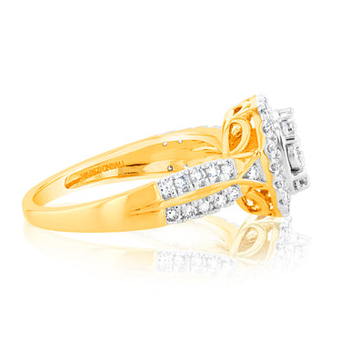 Luminesce Lab Grown 9ct Yellow Gold 1/2 Carat Diamond Ring