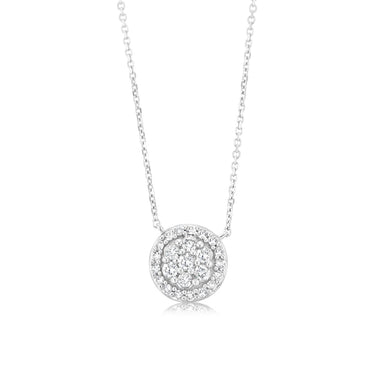 Luminesce Lab Grown 1/4 Carat Diamond Circle Pendant in 10ct White Gold