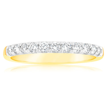 Luminesce Lab Grown 1/3 Carat Diamond Eternity Ring in 9ct Yellow Gold