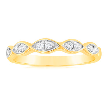 Luminesce Lab Grown 1/10 Carat Diamond Ring in 9ct Yellow Gold