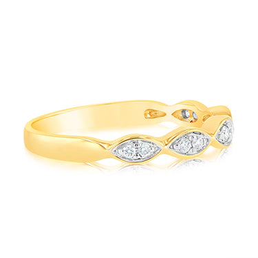 Luminesce Lab Grown 9ct Yellow Gold 1/10 Carat Diamond Ring