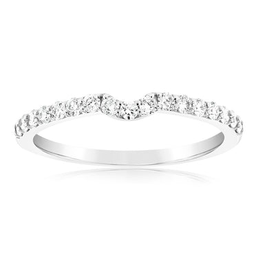 Luminesce Lab Grown 2/5 Carat Diamond Eternity Curve in 18ct White Gold