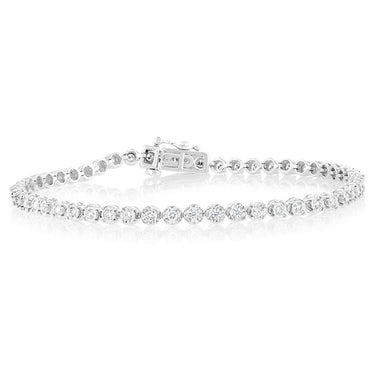 Luminesce Lab Grown 0.95 Carat Diamond Tennis Bracelet in Sterling Silver