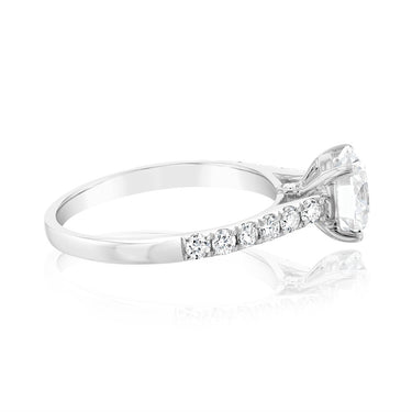 Luminesce Lab Grown 18ct White Gold 2.5 Carat TW 2 Carat Certified Diamond Ring