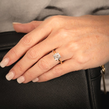 Luminesce Lab Grown Certified 2 Carat Diamond Cushion Cut Ring in 18ct Yellow Gold