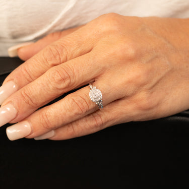 Luminesce Lab Grown 10 Diamonds Ring in Sterling Silver