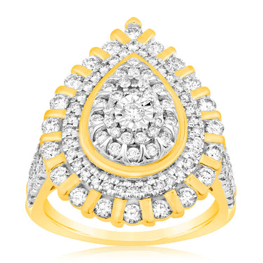 Luminesce Lab Grown 1 Carat Diamond Ring in 9ct Yellow Gold