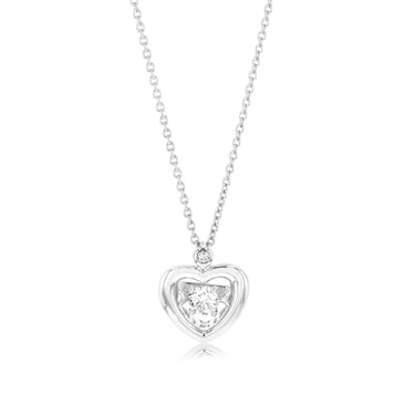 Luminesce Lab Grown 1/6 Carat Diamond Heart Pendant in Sterling Silver