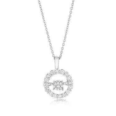 Luminesce Lab Grown 0.40 Carat Diamond Circle Pendant in Sterling Silver