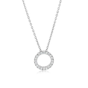 Luminesce Lab Grown 1/10 Carat Diamond Circle of Life Pendant in Sterling Silver