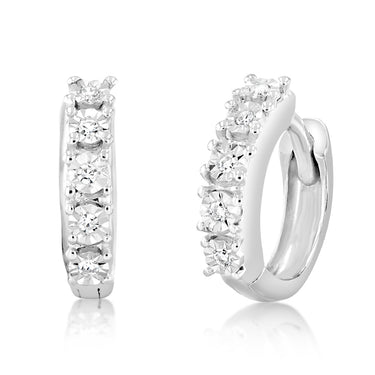 Luminesce Lab Grown Diamond Hoop Earrings in 9ct White Gold