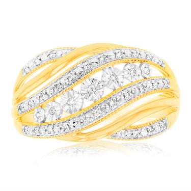 Luminesce Lab Grown Diamond Ring in 9ct Yellow Gold