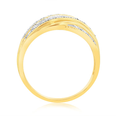 Luminesce Lab Grown Diamond 9ct Yellow Gold 1/10 Carat Diamond Ring