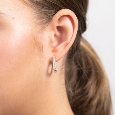 1/4 Carat Luminesce Lab Grown Hoop Diamond Earring in 9ct Yellow Gold