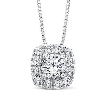 Luminesce Lab Grown 10ct White Gold 1/2 Carat Diamond Pendant