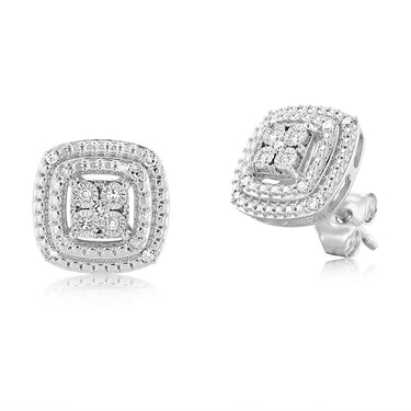 Luminesce Lab Grown 1/8Ct Diamond & Sterling Silver Stud Earrings