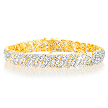 5 Carat Luminesce Lab Grown Diamond Bracelet in 9ct Yellow Gold