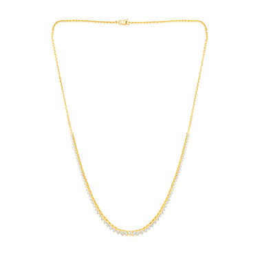 Luminesce Lab Grown 2 Carats Diamond Cable Chain Necklace in 9ct Yellow Gold