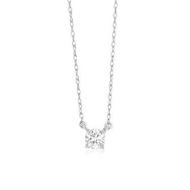 Luminesce Lab Grown 0.30Ct Earring & 0.30Ct Diamond Pendant Set With Adjustable Chain in 9ct White Gold