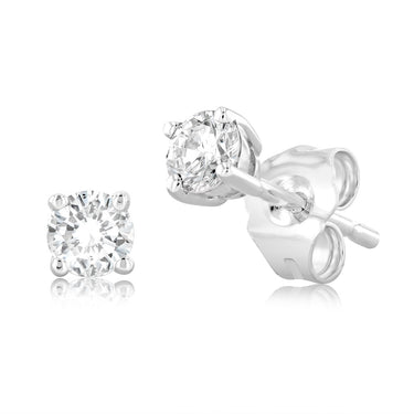 Luminesce Lab Grown 0.30Ct Earring & 0.30Ct Diamond Pendant Set With Adjustable Chain in 9ct White Gold