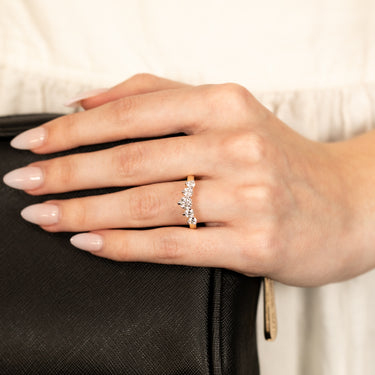 Luminesce Lab Grown 1 Carat Eternity Curve Diamond Ring in 18ct Yellow Gold