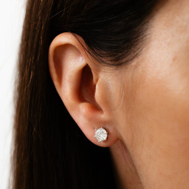Luminesce Lab Grown 9ct White Gold 2 Carat Diamond Screwback Stud Earrings