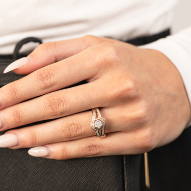 Luminesce Lab Grown 9ct Yellow Gold 0.30 Carat Diamond Wrap Around Ring in 51 Diamonds