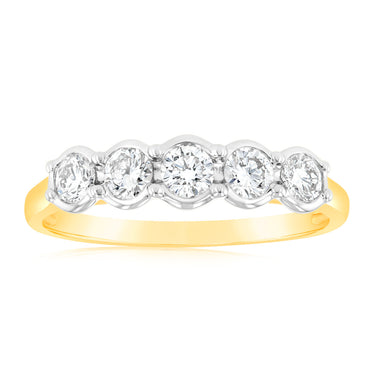 Luminesce Lab Grown 1/2 Carat Diamond Ring in 9ct yellow Gold