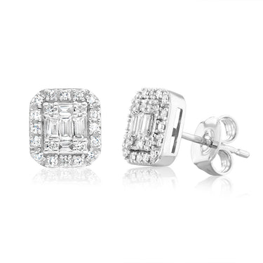 Luminesce Lab Grown 9ct White Gold 0.30 Carat Diamond Stud Earrings