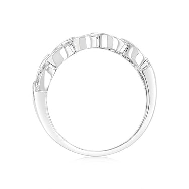 Luminesce Lab Grown 5 Diamonds Ring in Sterling Silver