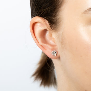 Luminesce Lab Grown 9ct Yellow Gold 1/4 Carat Diamond Heart Stud Earrings