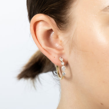 Luminesce Lab Grown 9ct Yellow Gold 1.5 Carat Diamond Hoop Earrings