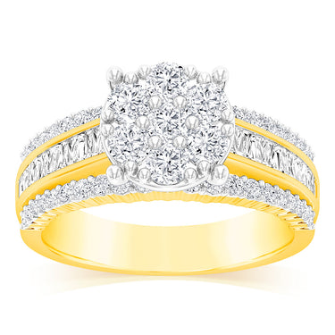 Luminesce Lab Grown 10ct Yellow Gold Ring in 1.25 Carat Diamond